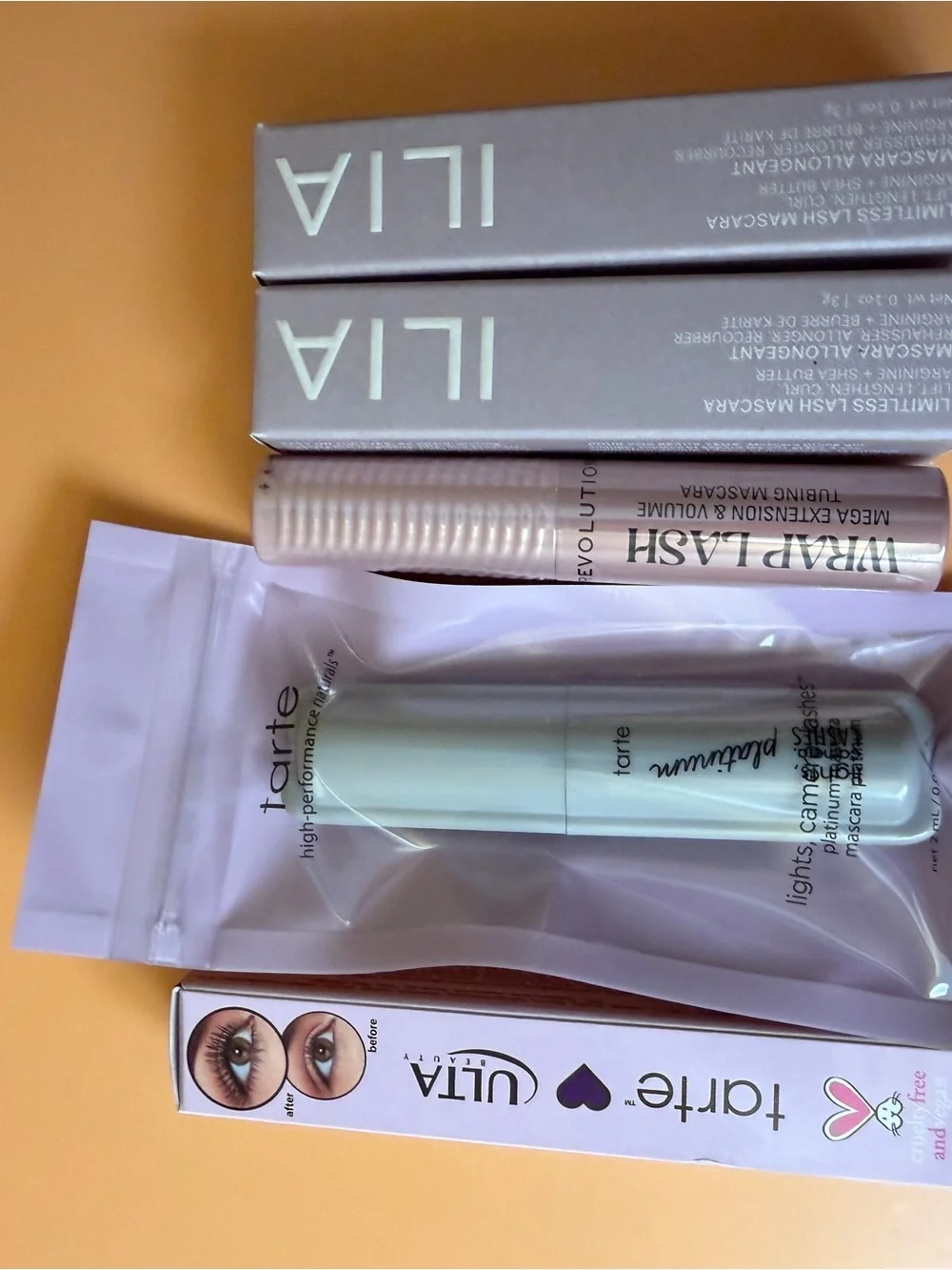 collection of mascara travel sizes